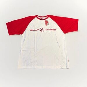 Vintage Brooklyn Xpress T Shirt Mens XXL Y2K Streetwear Raglan Express Red NWT